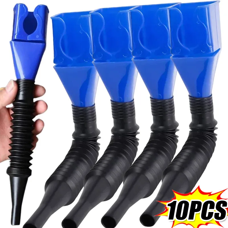 

1-10pcs Car Refueling Funnels Telescopic Portable Plastic Funnel for Car Motorcycle Oil Gasoline Filling Funnel Tool Accessories