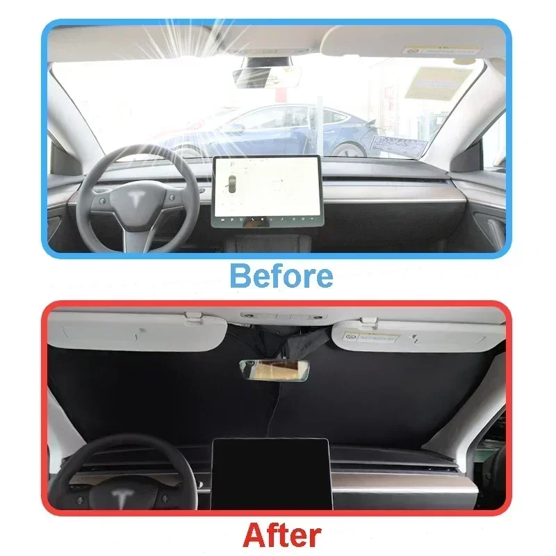 Side Window Sunshade for 2024 Tesla New Model 3+ Highland Front Rear Windshield Gear Heat Insulation Privacy Curtain Accessories