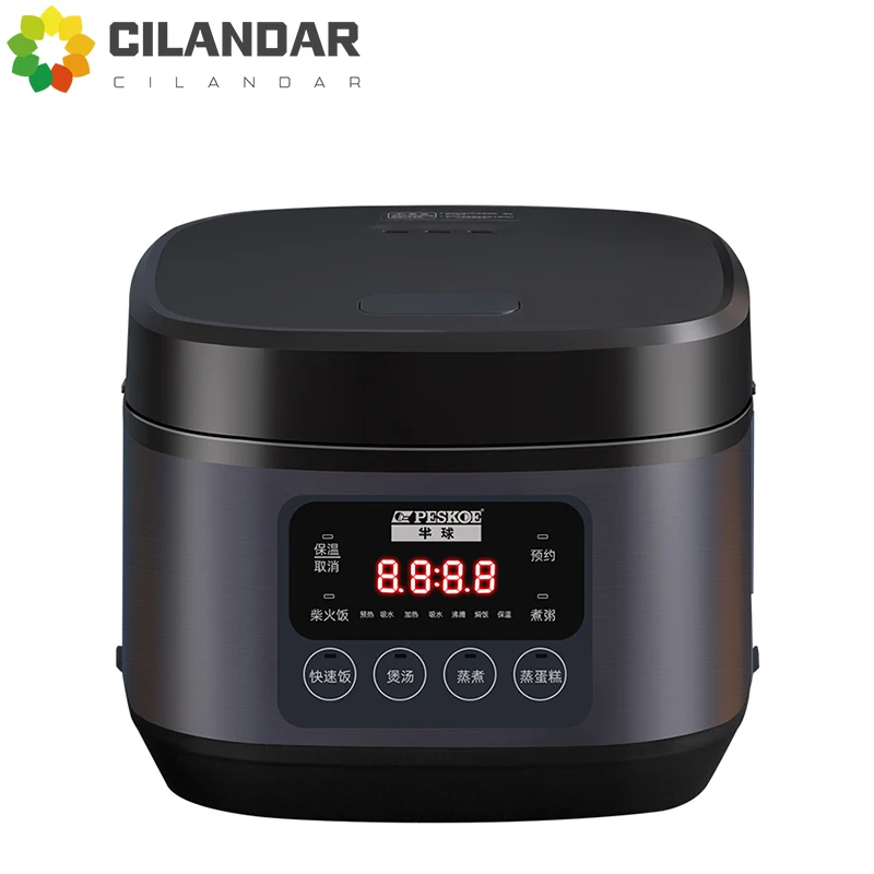 Smart home electric rice cooker scheduled non stick inner pot digital display of 3-5L multifunctional rice cooker