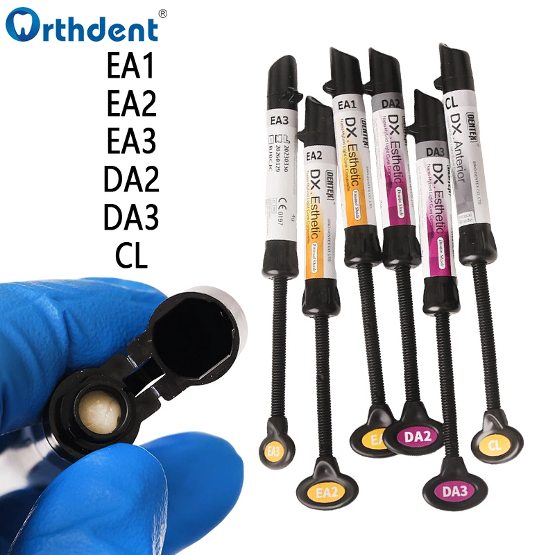 Dentex Dental Nano Hybrid Composite Resin Light Cure Bond Kieferorthopädisches Klebebindemittel Säureätzgel EA1 EA2 EA3 DA2/3