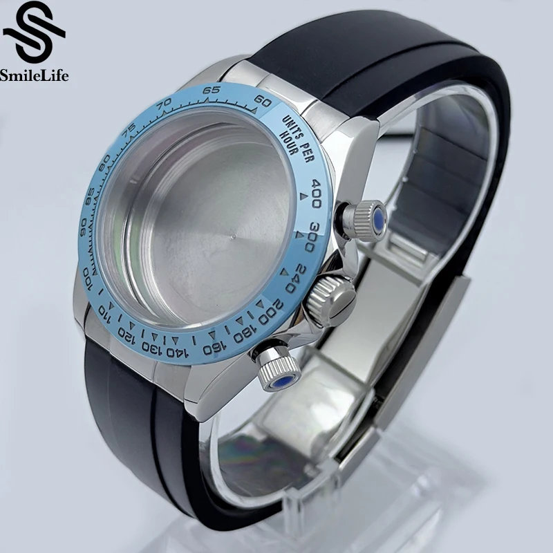 SmileLife VK63 حافظة فضية 39 مللي متر 316L حافظة من الفولاذ المقاوم للصدأ تناسب VK63 ساعة يد تعمل بالحركة كوارتز اكسسوارات حزام ساعة من الفولاذ المقاوم للصدأ