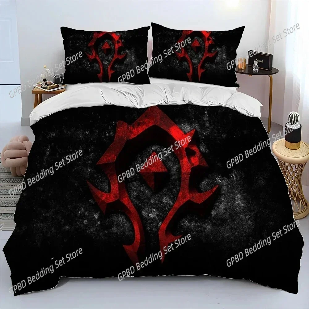 3D Print Game World Warcraft WOW Comfortable Duvet Quilt Cover Pillowcase Bedding Set Children Bedroom Decoration Home Textile