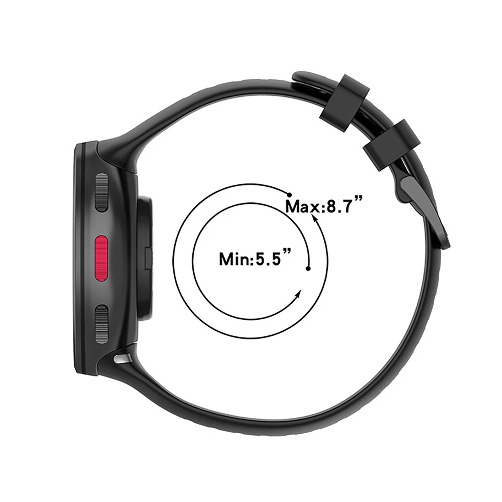 เปลี่ยนแบรนด์ใหม่สายรัดซิลิโคน Lug Ears กีฬานาฬิกาสายรัดข้อมือสีทึบสําหรับ Polar Vantage v2