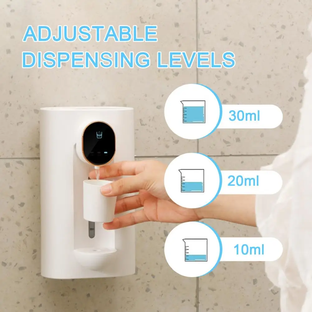 Mouthwash Dispenser Intelligent Induction Mouthwash Machine Wall Hanging Oral Care Distributor with 3 Adjustable for Easy House