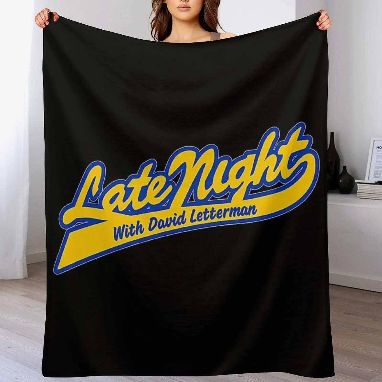 

Late Night With David Letterman Shirt Throw Blanket Fuzzy Plush Throw Blanket for Sofa Chair