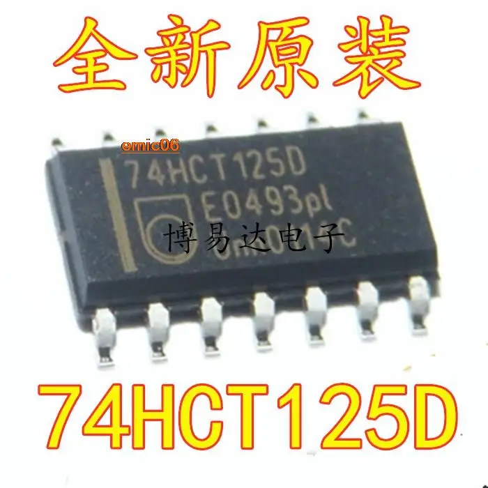 

10 шт., Оригинальные запасные части 74HCT125D SOP14