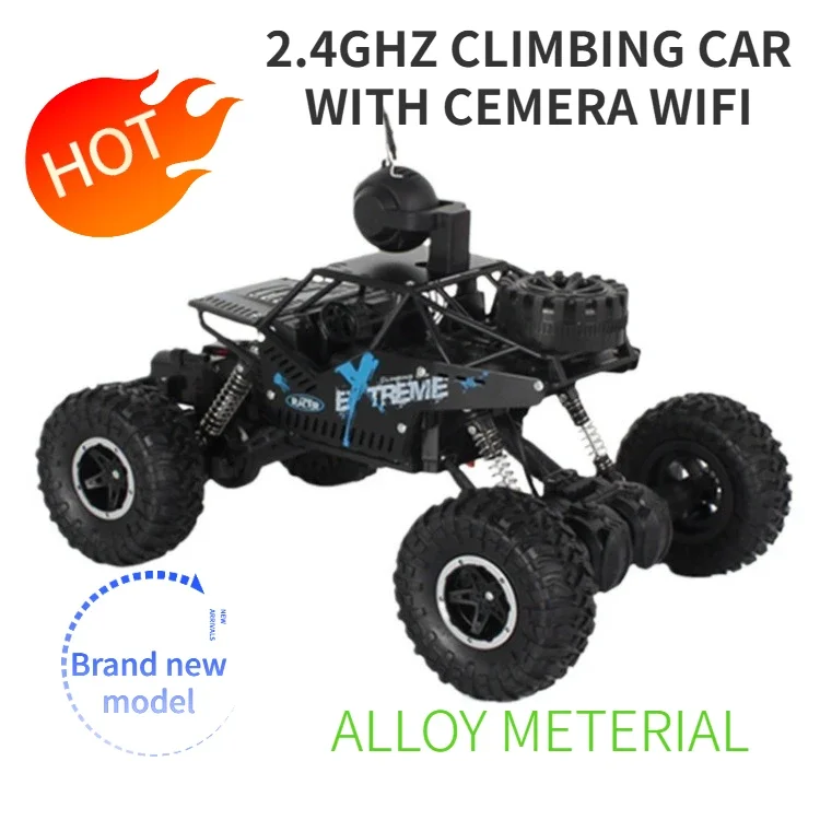 

RC Cars High-speed Vehicle with Cemera Wifi Dialogue Video Car Alloy Meterial Off-road Climbing Stunt Truck Adults Childrens Toy