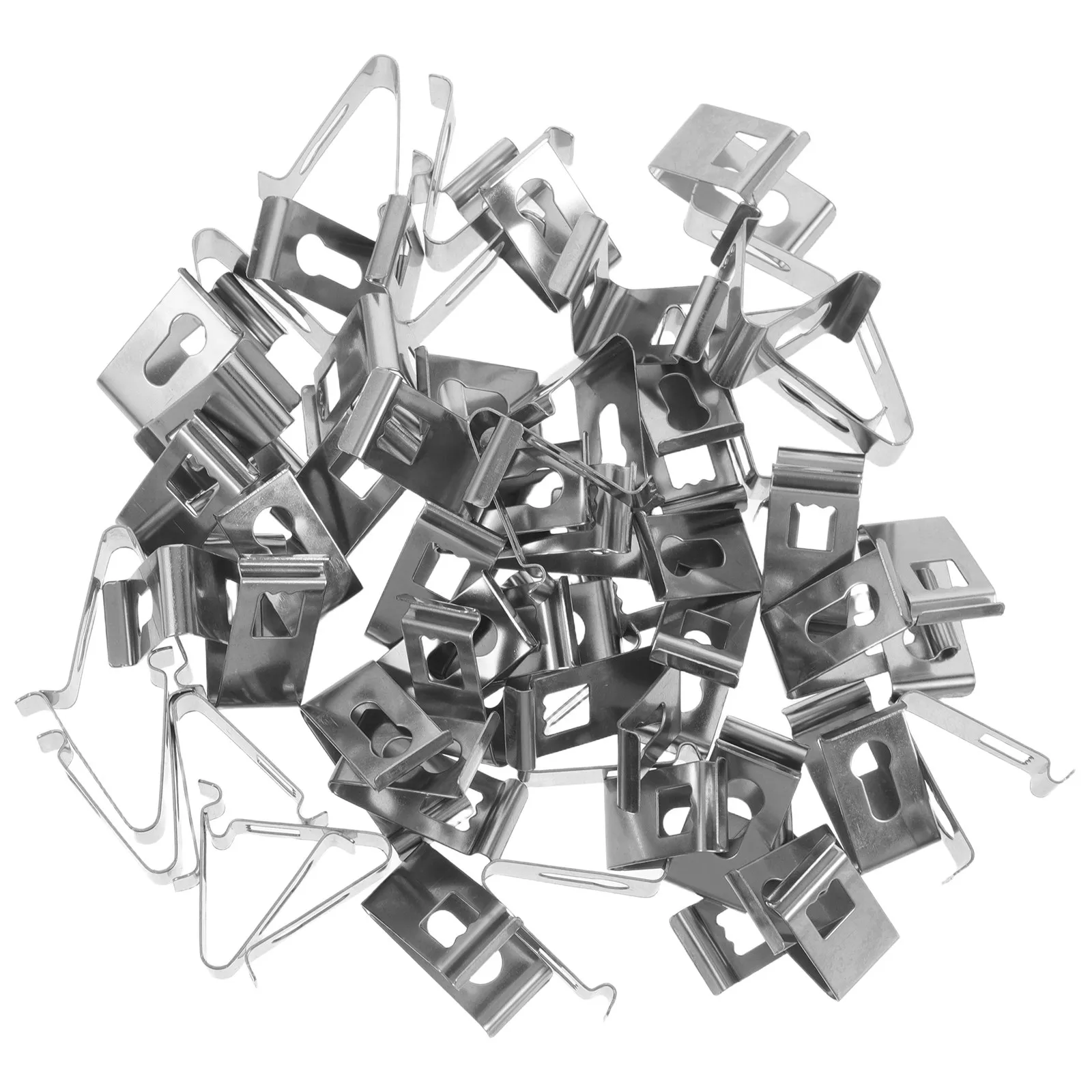 100 unidades de clips metálicos para marcos de fotos, con forma de V, para sujetar la parte trasera, soporte para el marco, herrajes para fijar la placa trasera, clips de sujeción.