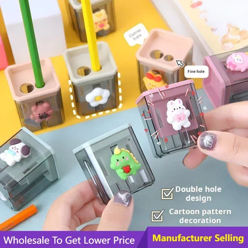 

cute school Pencil Sharpener Cartoon Creative supplies stationery office supplies school Kids Gift stationery supplies