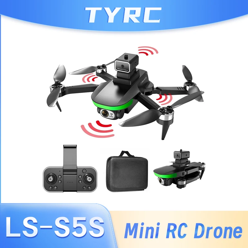 

Mini RC Drone S5S Dual Camera HD Wifi Fpv Foldable Quadcopter Obstacle Avoidance Optical Flow Positioning Brushless Drones Toys