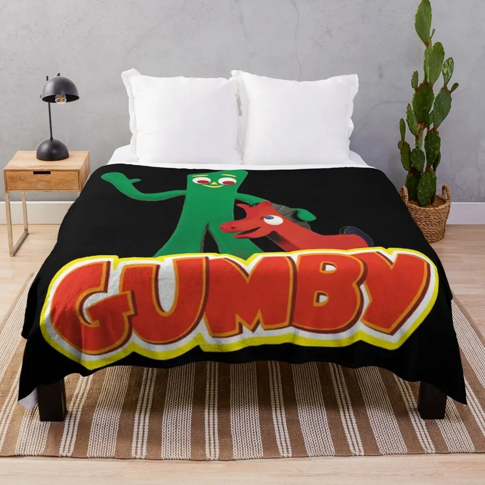 High Quality Vintage Gumby Shirt Throw Blanket Camping Weighted Blankets