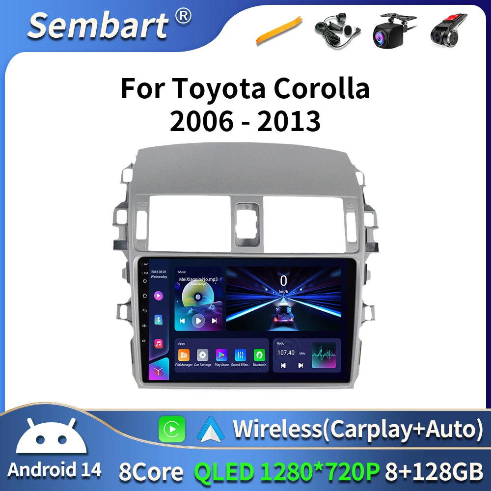 

For Toyota Corolla 10 E140 E150 Altis 2006 - 2013 Car Radio Multimedia Video Player Navigation stereo GPS Android 14 2 din dvd