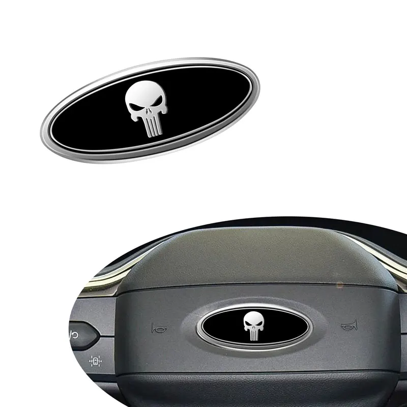 Car Styling Steering Wheel Logo Cover Center Sticker For Focus Mondeo Edge Ecosport Ranger Fiesta Fusion Kuga Interior Decor