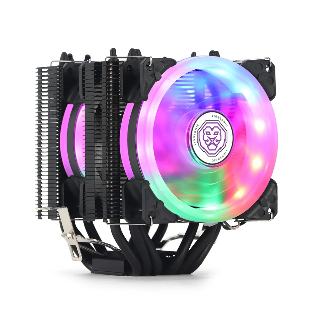 Imagem -02 - Heat Pipes Cpu Cooler Pin Pwm Rgb pc Quiet Intel Lga 1700 2011 20113 1200 1150 1151 X79 X99 e5 Amd Am3 Am4 Cpu Cooling Fan 6