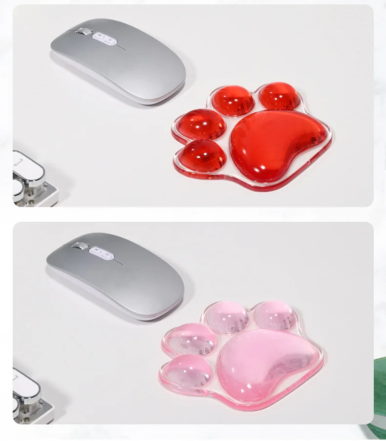 Ins Crystal Silikon-Mauspad mit Handgelenkauflage, rutschfeste, wasserdichte Schreibtischunterlage für Büro und Gaming, 6 Farben – Detail 7