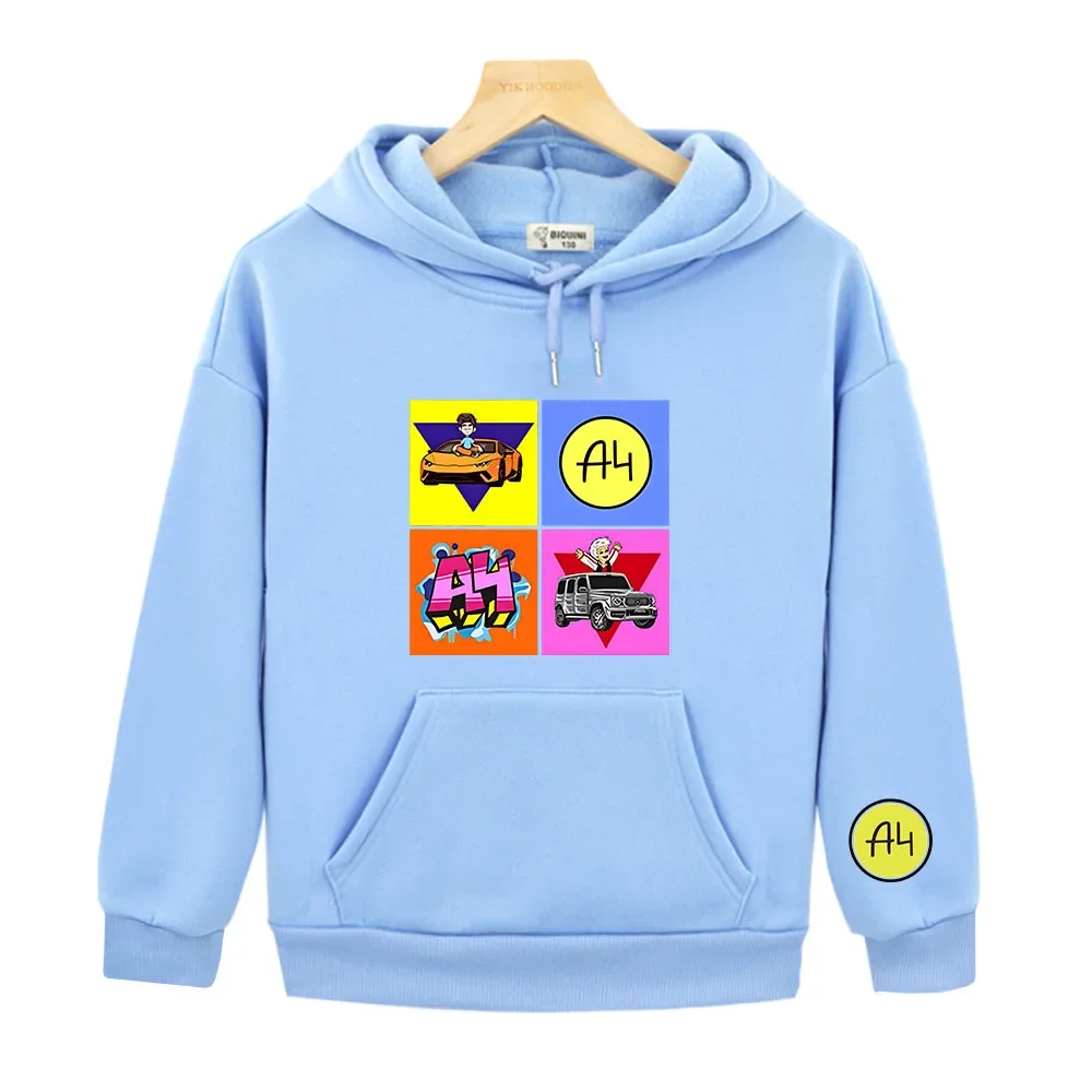 Merch A4 hoodies for teen Girls Children cartoon graphic sweatshirts A4 Vlad Casual baby Boys clothes Kids Tops Мерч А4 Clothing