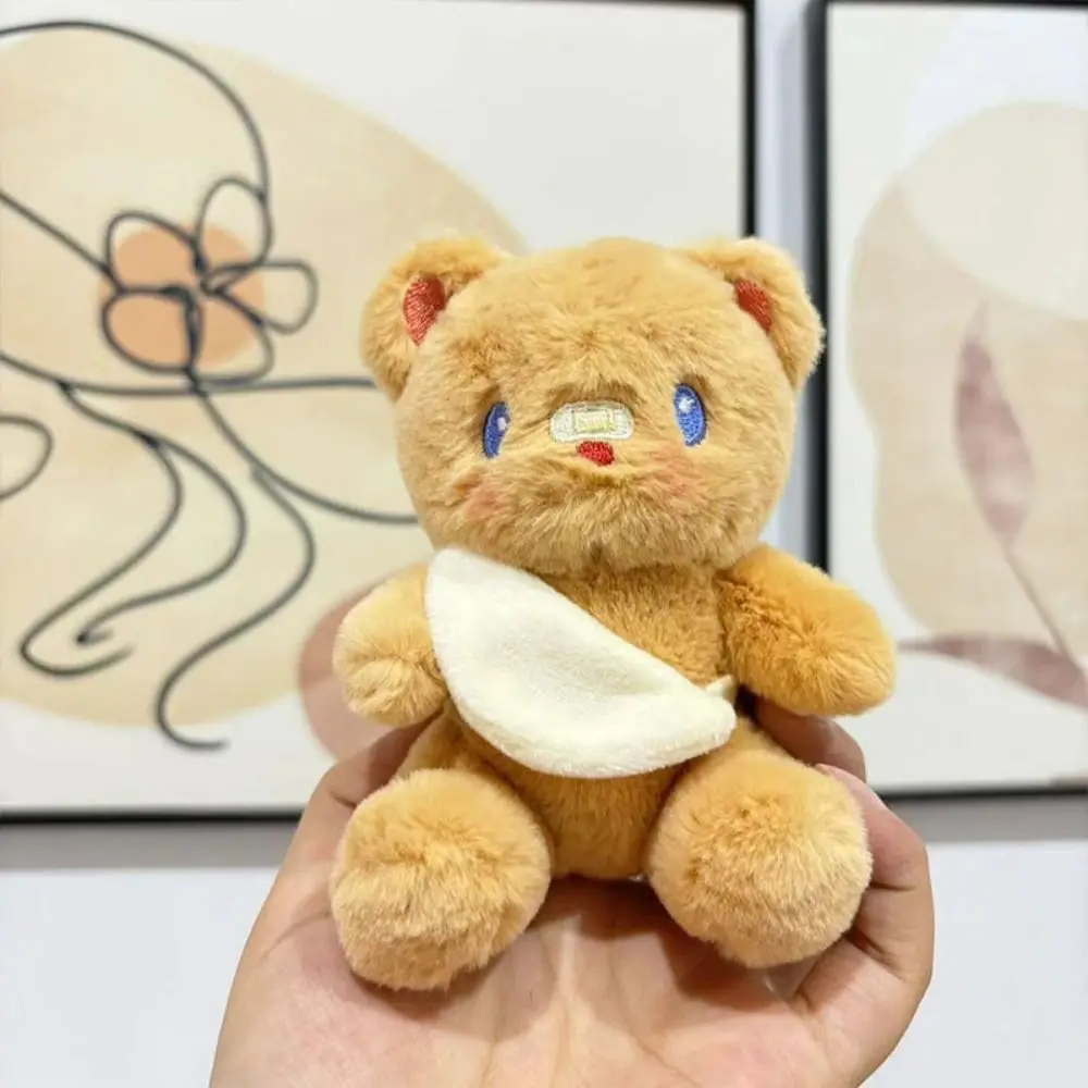 DIY baratija lindo oso de dibujos animados llavero de peluche oso de peluche muñeca suave colgante de felpa llavero de Animal de peluche regalos de cumpleaños