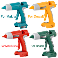 For Makita/Dewalt/Milwaukee/Bosch 18V Li-ion Battery Cordless Hot Melt Glue Gun with 11mm Glue Sticks Digital Display Glue Gun