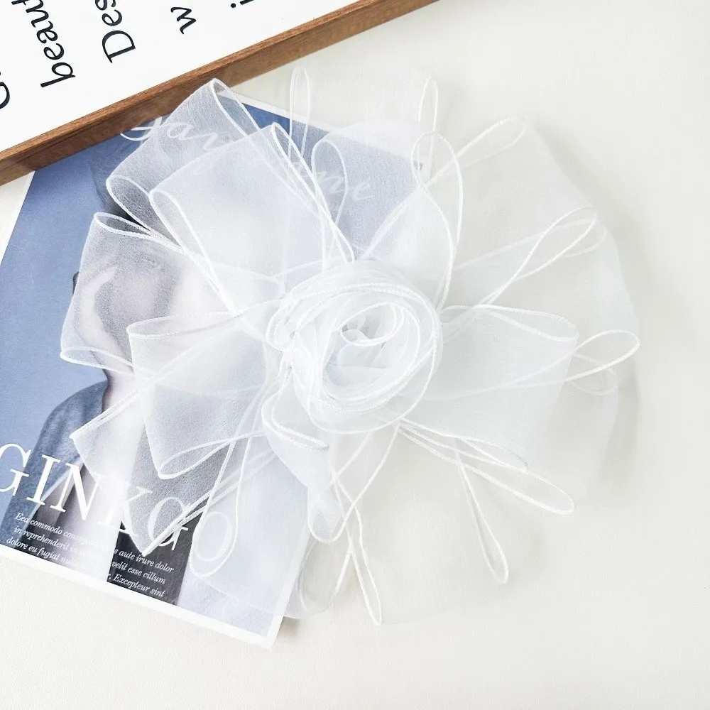 Exquisite Mesh Dress Cloth Patch Rose Flower DIY Large Flower Patch Multi-Layer Dress Decorative Chest Flower