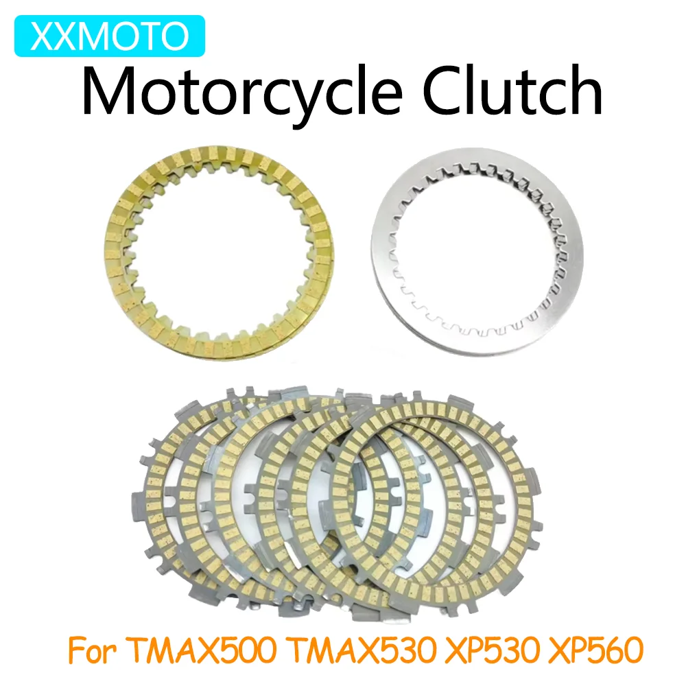 

For Yamaha TMAX-500 TMAX-530 TMAX500 TMAX530 TMAX 500 530 XP530 XP560 XP530 560 Motorcycle Clutch Plates Steel Plates Kits
