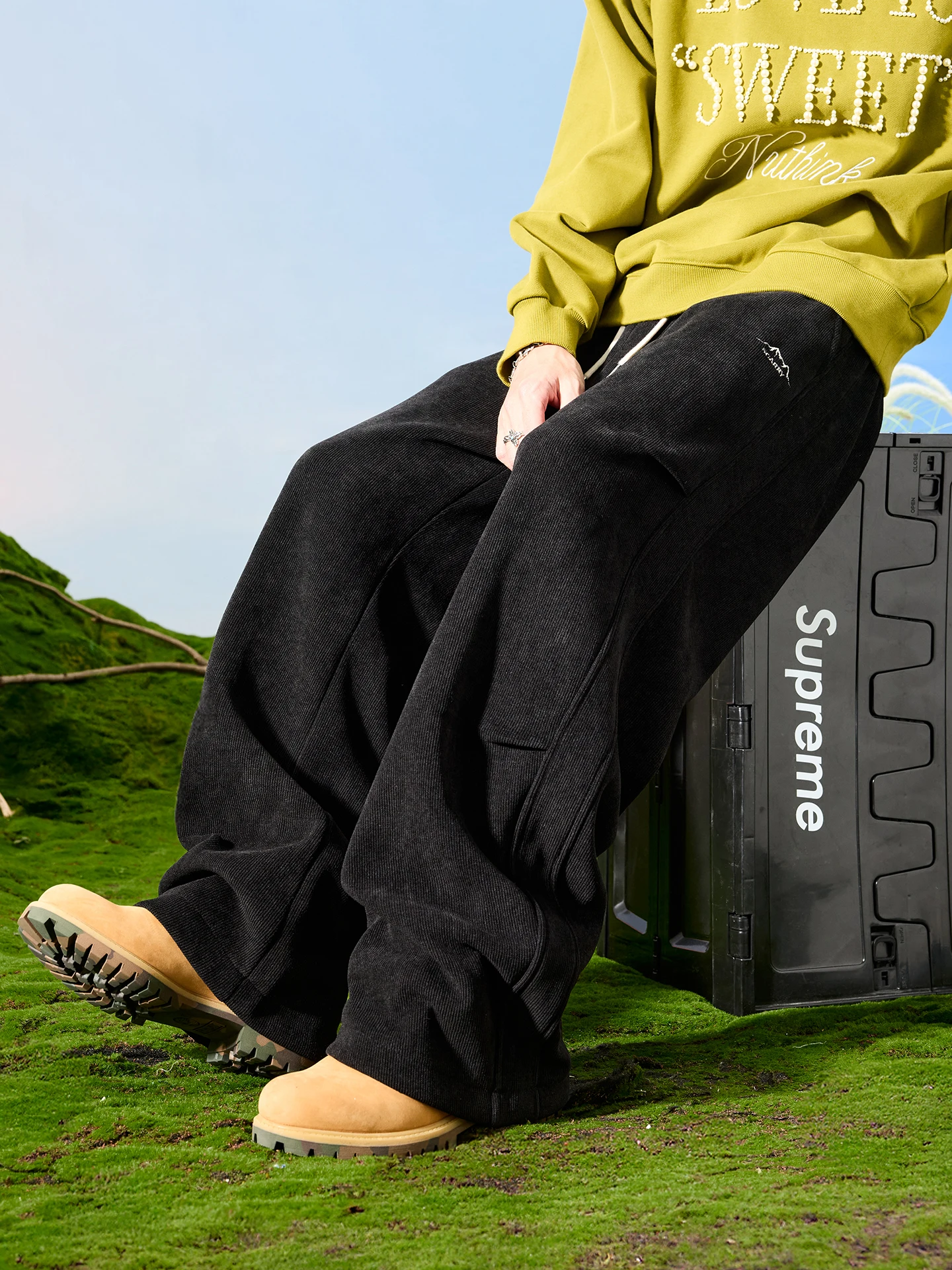 

Мужские вельветовые брюки Nuthink в американском ретро-стиле, широкие, свободные, на флисовой подкладке, прямые, весенние