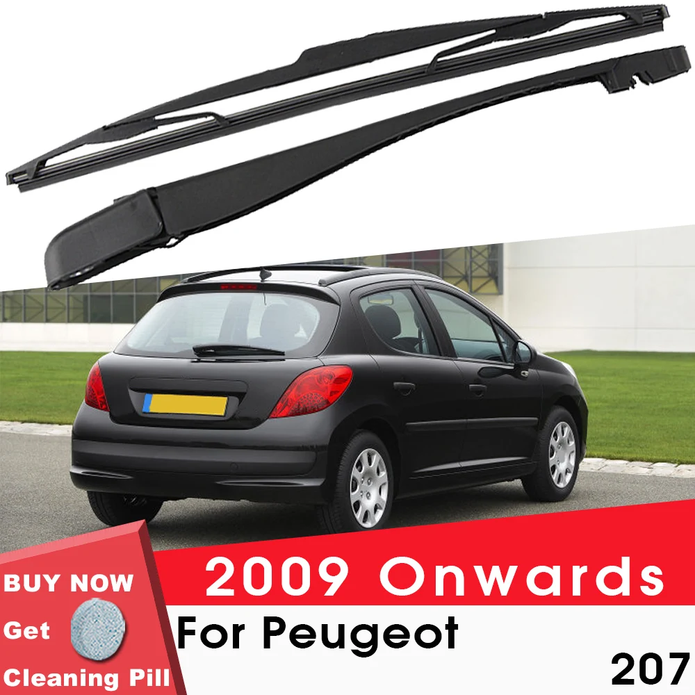 BEMOST Car Rear Windshield Wiper Arm Blades Brushes For Peugeot 207 2009 Onwards Hatchback Windscreen Auto Styling