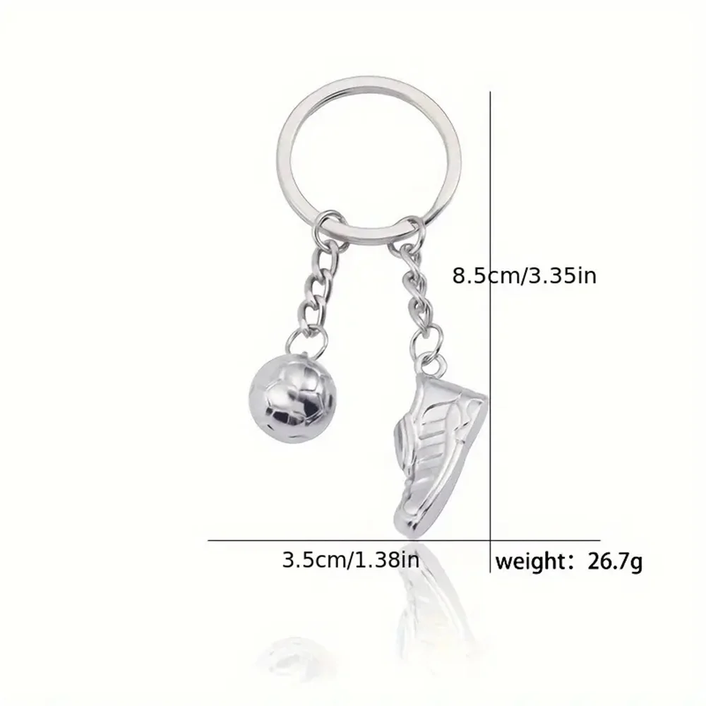 1 Pair Fashion Football Sneaker Shape Keychain For Men, Sporty Style Soccer Shoe Keychain For Best Friends  Keychain Keyring