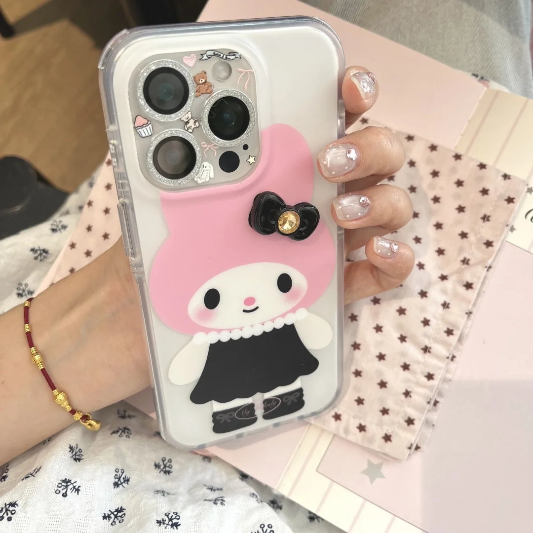 

Cute Anime Girl My Melody Phone Case For iPhone 14 15 16 Pro Max 14 15 Plus 13 Mini Minimalism Silicone Phone Cover Case﻿