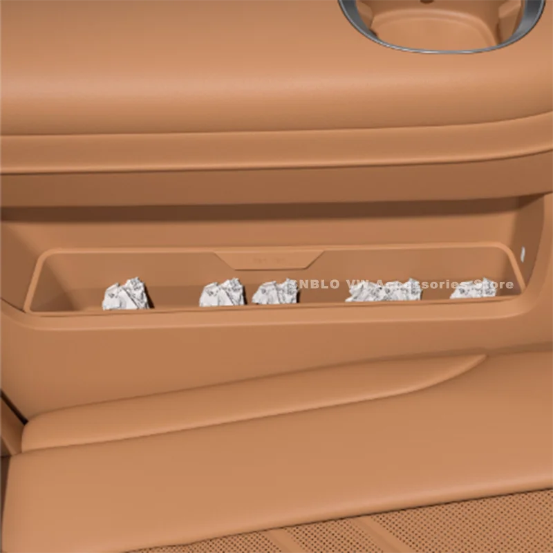 Boîte de rangement de siège en Silicone de troisième rangée de voiture pour accessoires intérieurs ZEEKR 9X 2025