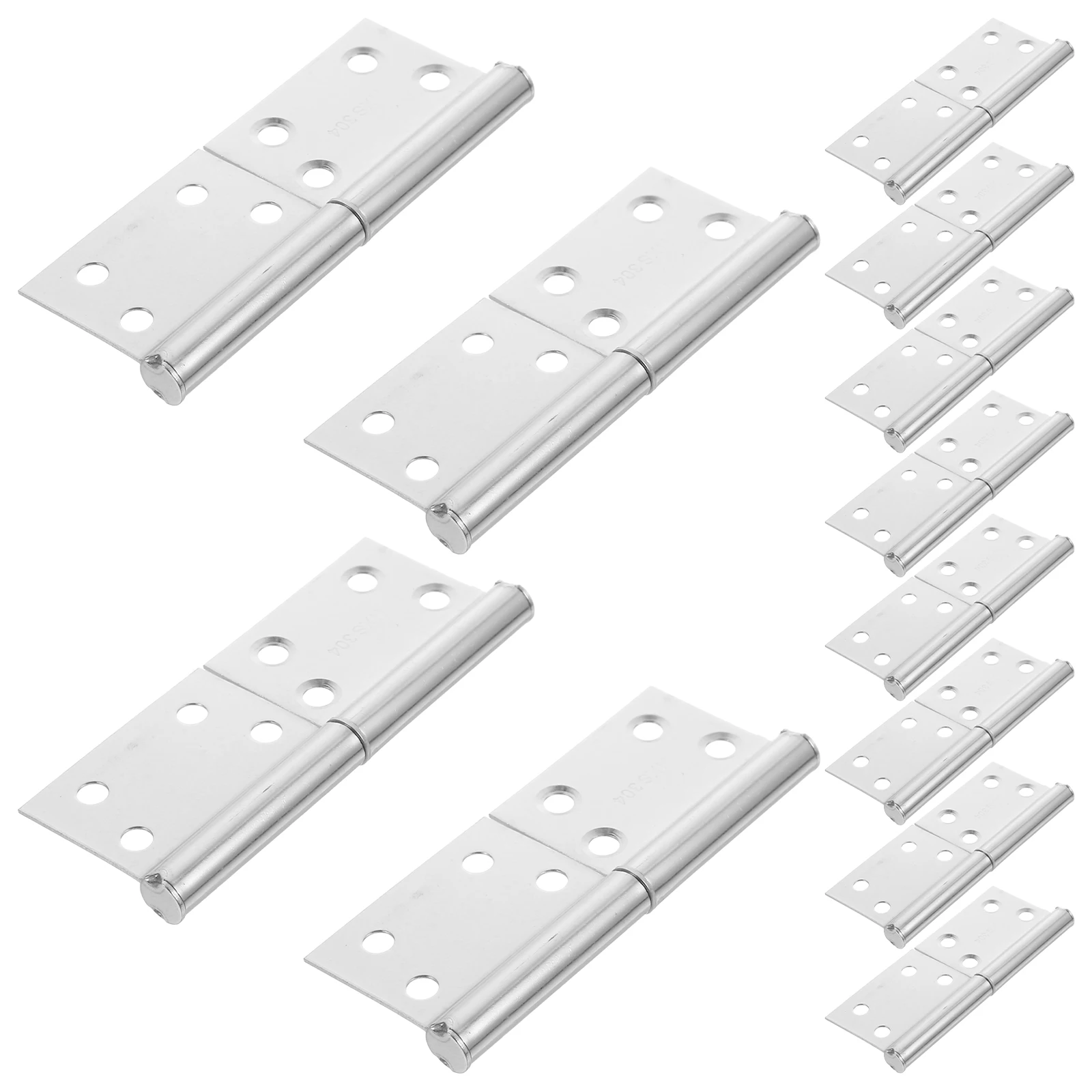 

6 Pairs Stainless Steel Flag Hinges 4 Inch 1.2mm Heavy Duty Lift Off for Doors Wood Interior Exterior Small Hinges Easy Install