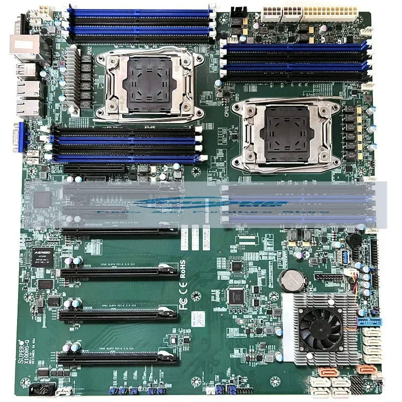 Disassemble Ultra-Micro X10DRG-Q Dual-Channel X99 Mainboard 4-Channel GPU Graphics Card Deep Learning