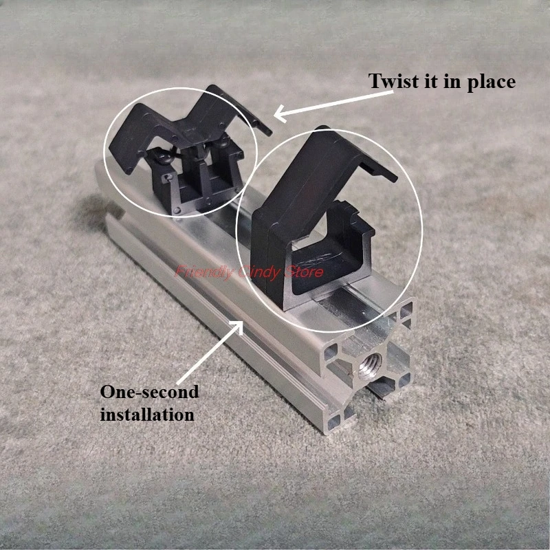 5PCS Aluminum Profile Accessories 2020/3030/4040 Cable Clip, Power Cord Fixing Seat, Fish Tank Wiring Harness Buckle
