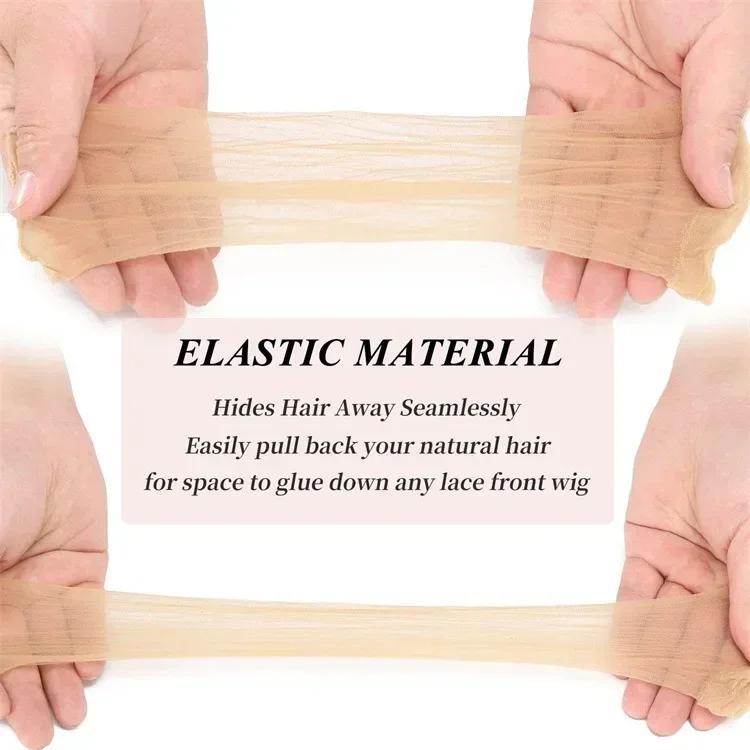 2/100PCS Skin Melt HD Wig Cap Stretchable Thin Durable Invisible Hair Net Lightweight Comfy for All Head Sizes Cosplay Net Cap