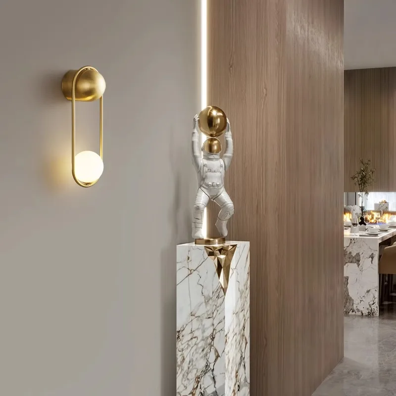 Minimalist LED Wall Lamp AC90-260V Nordic Light Luxury Minimalist Corridor Light Modern Simple Room Bedroom Bedside Wall Lamp image 2