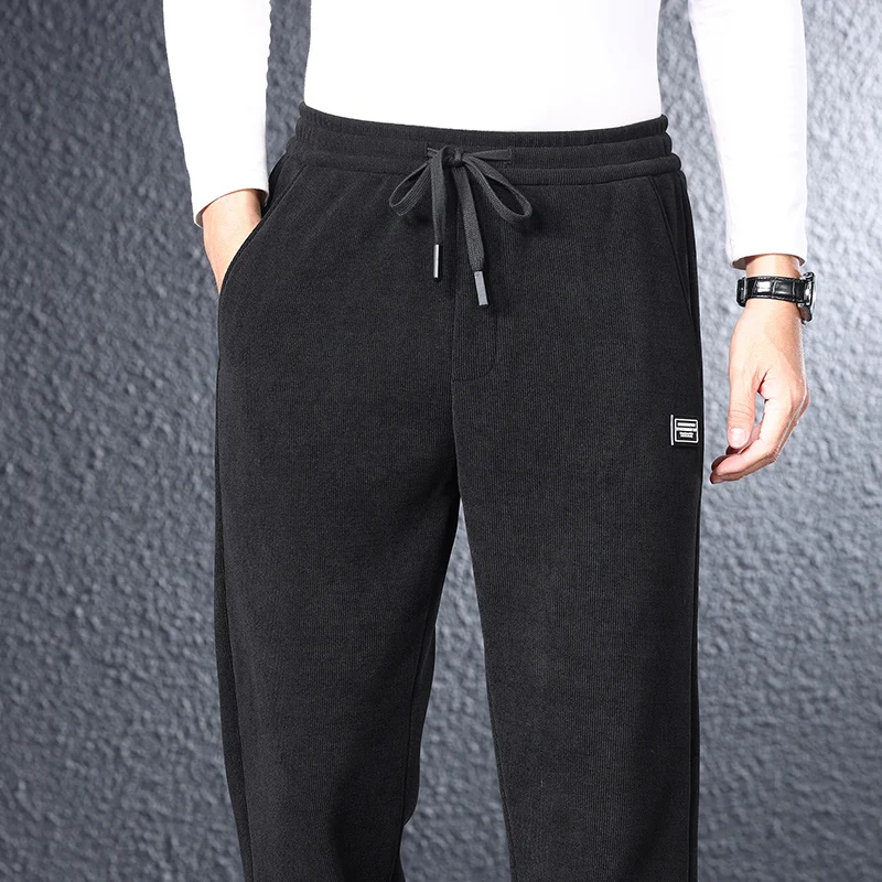 

2025 New Autumn Winter Corduroy Pants Men Elastic Waist Straight Thick Korea Outdoors Casual Trouser Gift Plus Size 5XL