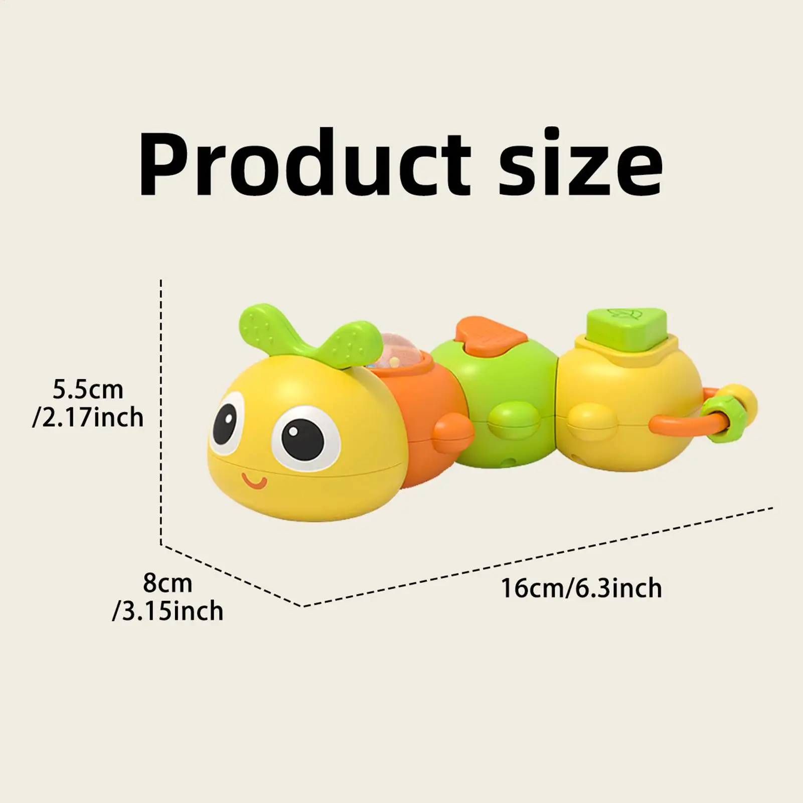 Caterpillar brinquedos dos desenhos animados agarrando chocalho sensorial desenvolvimento crianças brinquedo para calmar habilidades motoras finas menina chuveiro crianças