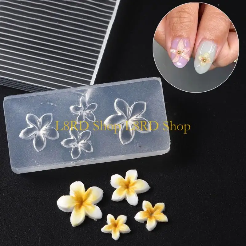 L8rd Flower Art Silicone Molds Manicure sjabloon stencils Art Decorations