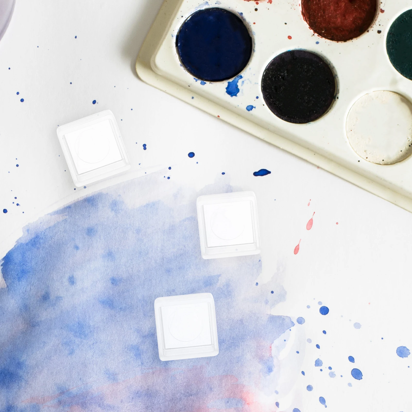 

25 шт., пластиковые полукастрюли для акварельных красок, пустые для DIY, акварельные акриловые масла, палитра для рисования, пустые полукастрюли с краской