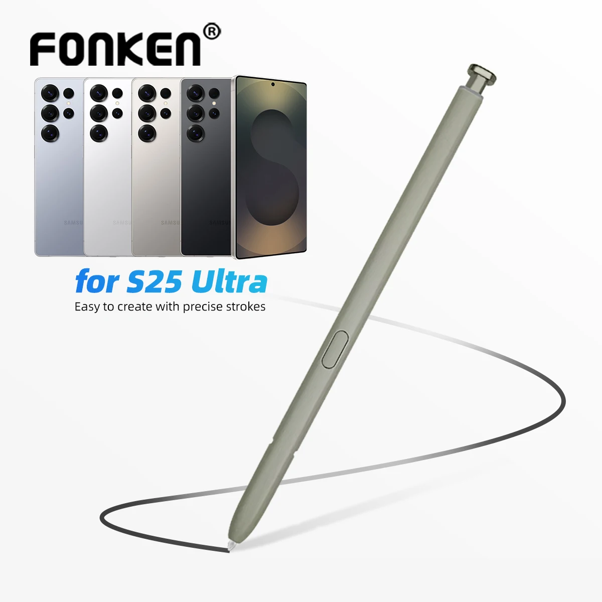 For Samsung Galaxy S25 Ultra Touch Screen Top Quality Built-in Stylus S Pen Writing Pencil with Soft Nibs and Pressure Sensing