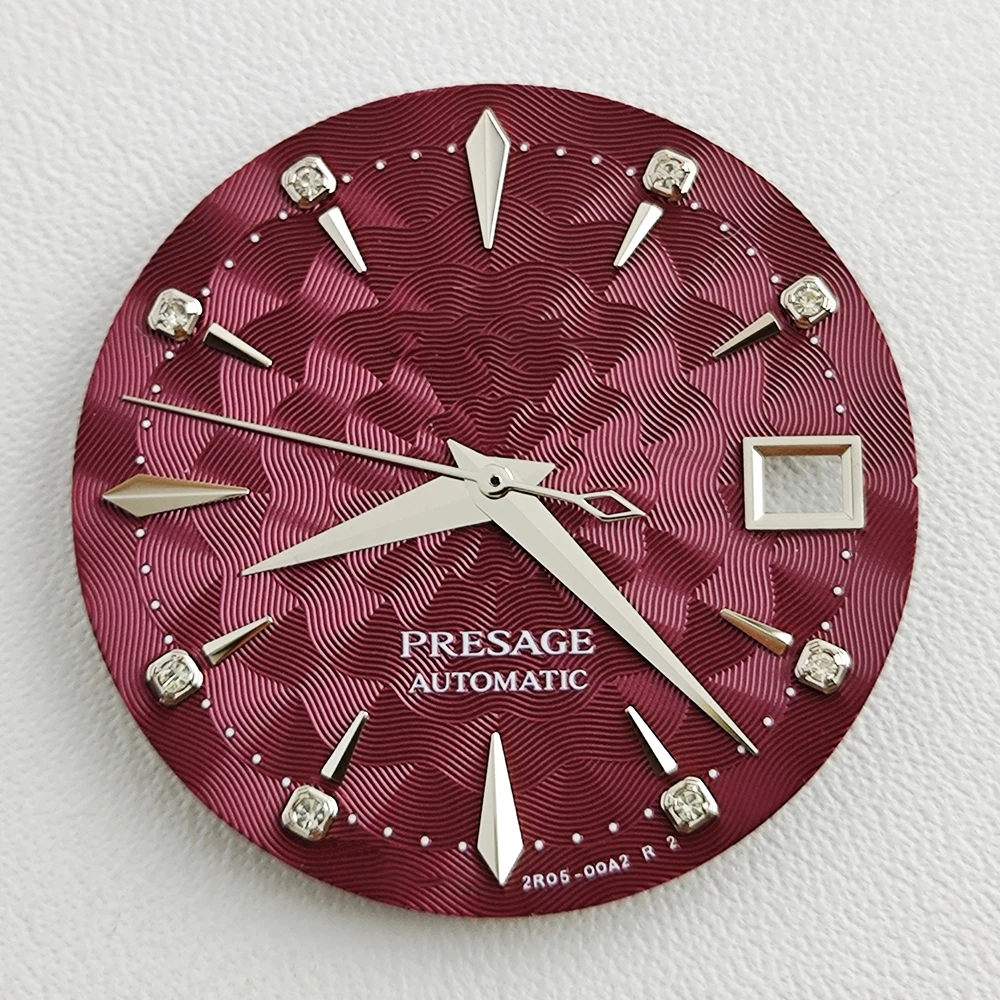 29mm NH35 Zifferblatt mit PRESAGE S Logo, Cocktail-Zifferblatt mit Bohrung für NH35 NH36 Automatikwerke, WatchMods Maßgefertigte Uhr – Detail 10