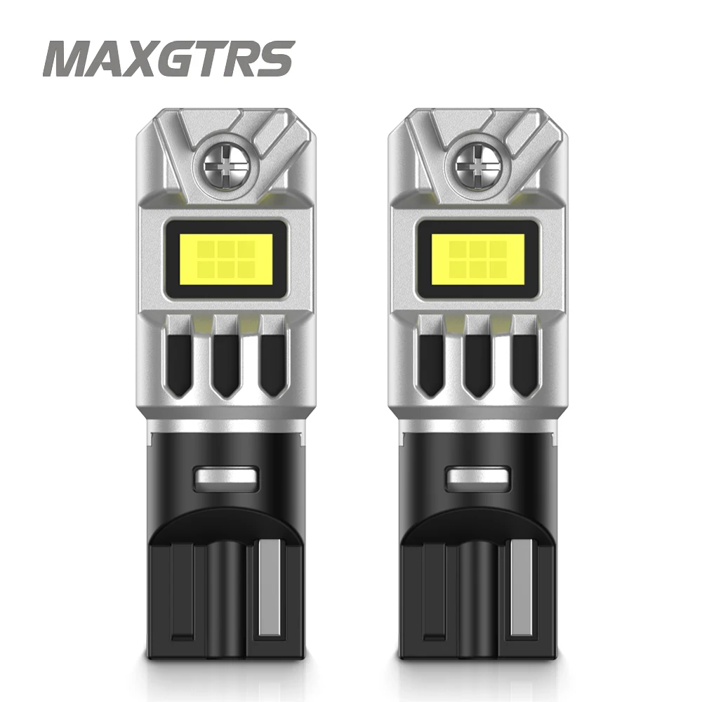 

2xT10 LED W5W 5W Car Side Interior lights 12V Super Bright Bulb 5530 Chips 194 168 Auto White 6000K Parking Marker Dome Lamps