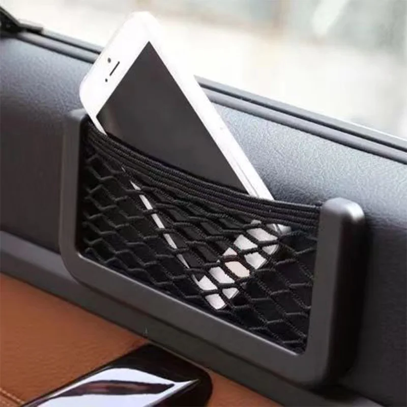 

Universal Car Organizer Storage Bag Auto Seat Back Paste Net Pocket Phone Holder Mesh Bag for Wallet Keys Organizer Car Pockets