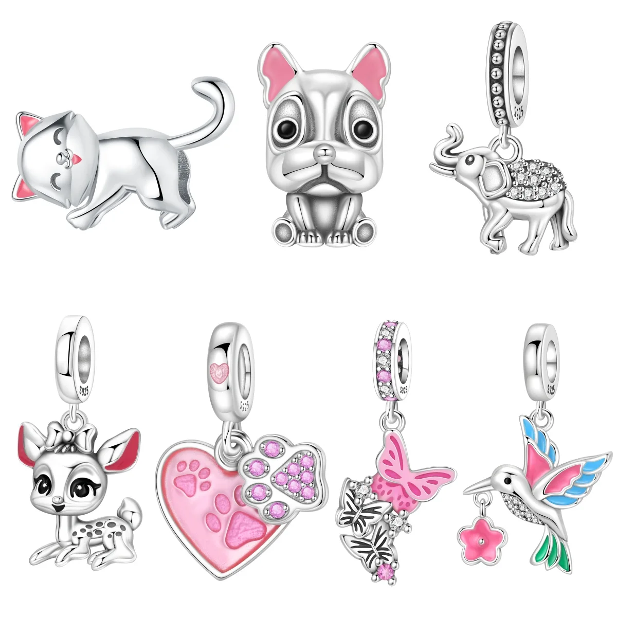 MISEFF – breloque originale en argent Sterling S925, pendentif en forme de patte de chat, perle pour bracelet, fabrication de bijoux, cadeaux pour femmes