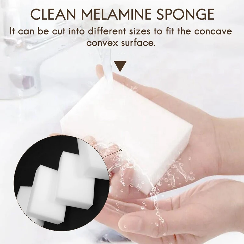 100Pcs Magic Sponge Eraser Kitchen Duster Wipes Clean Accessory Microfiber Dish Cleaning Melamine Sponge 10X7X3CM