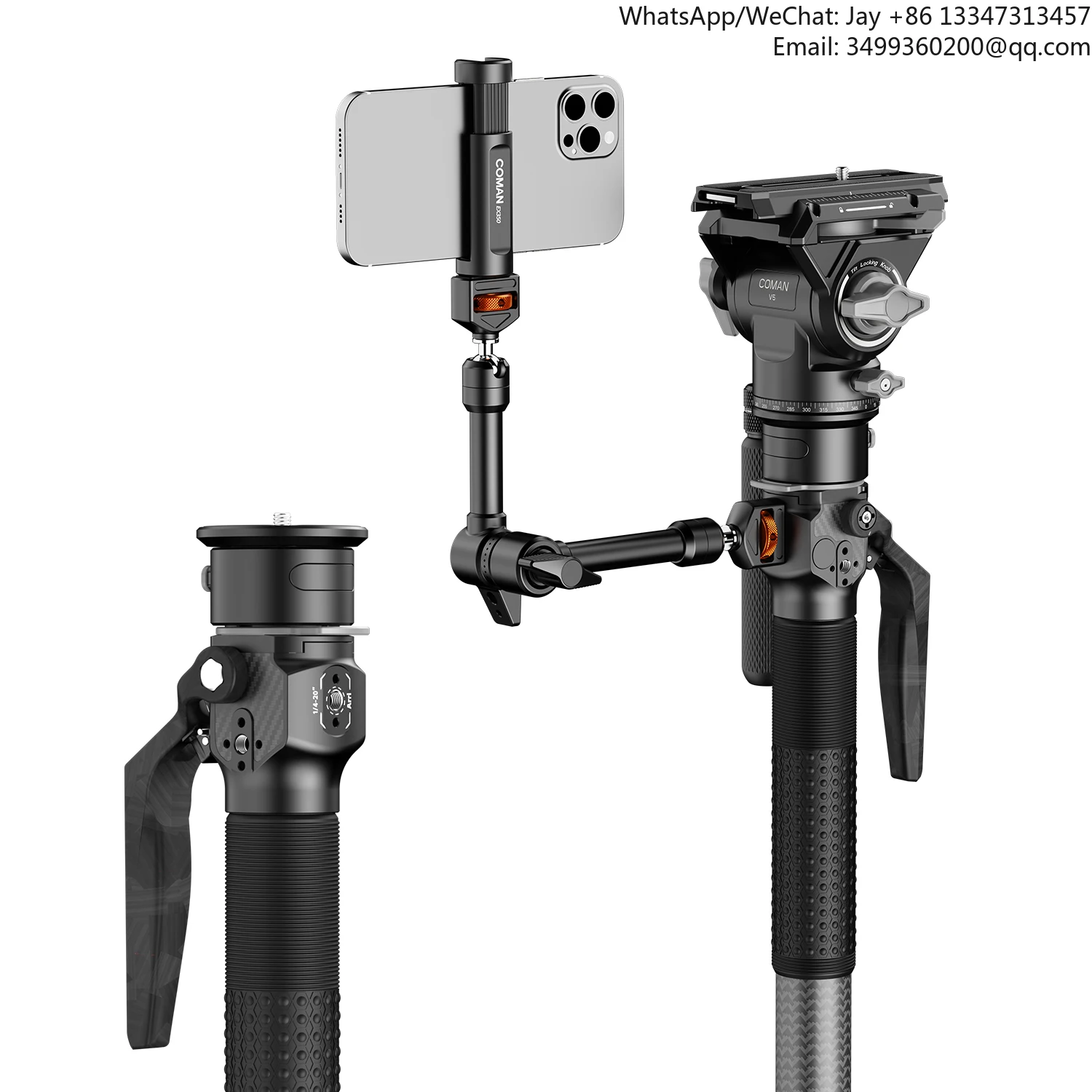 

M1Pro 4 Sections Video One Click Monopod Carbon Fiber Professional Camera Monopod