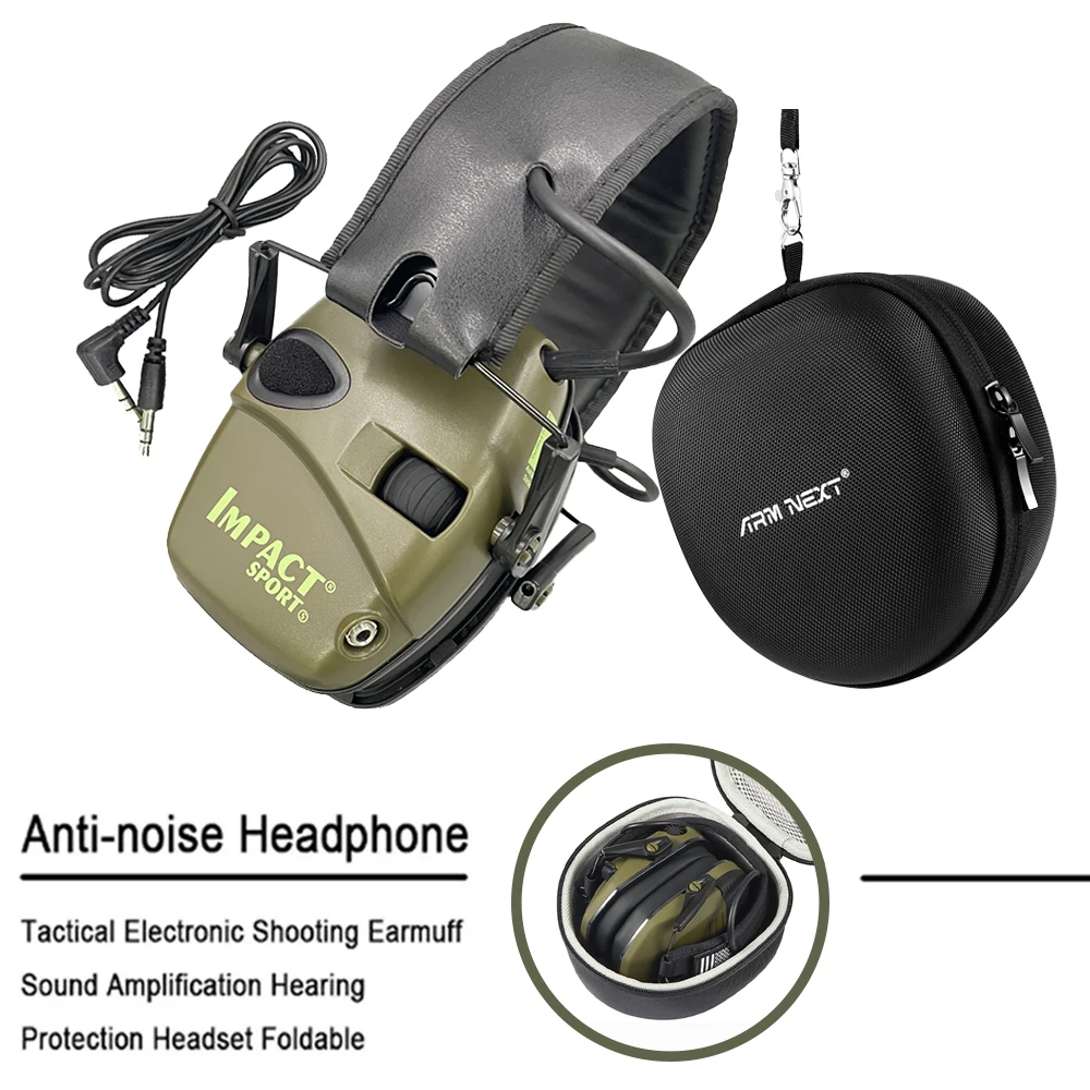 

Shooting Headset Tactical Electronic Headphone Noise Canceling Anti-noise Earmuff Hearing Protective Headphones with Case