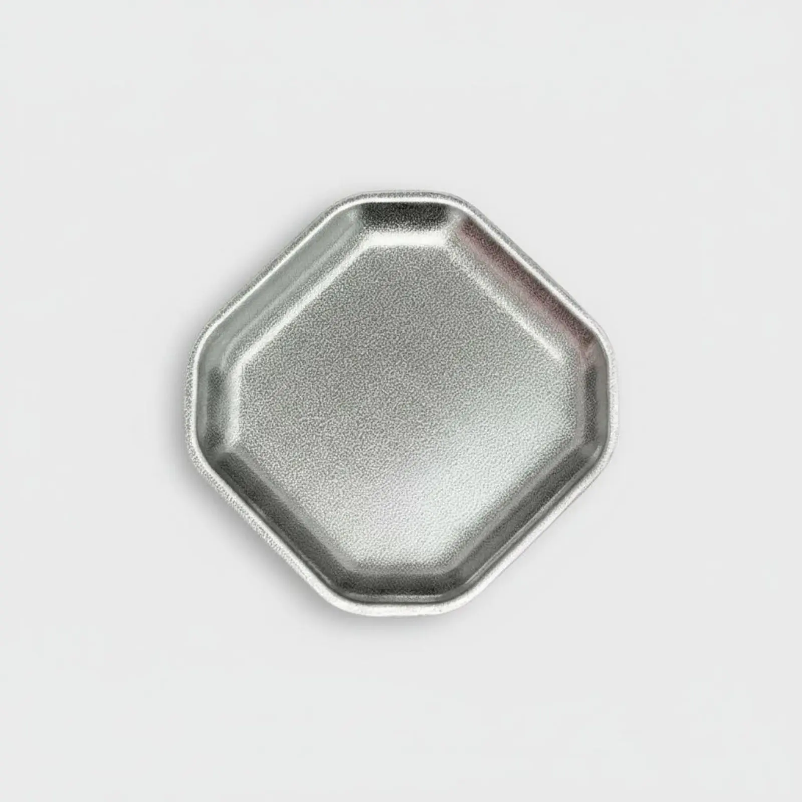 Octagonal Stainless Steel Tray Easy to Clean Square Cake Plate Embossed Metal Plate Long-Lasting Stainless Steel Tray