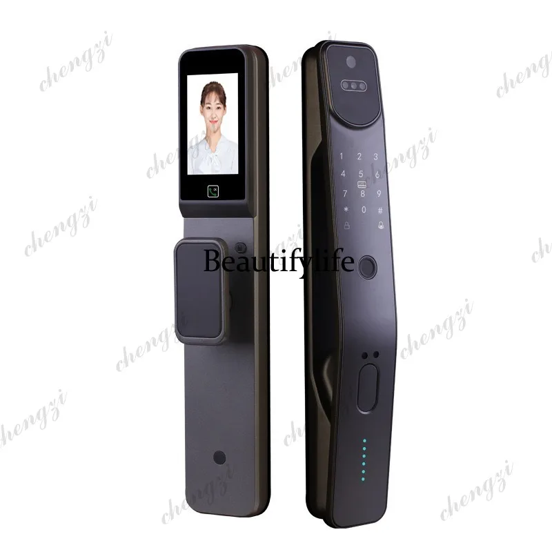 Graffiti Russian smart door lock 6085 lock body 3d facial recognition password automatic fingerprint smart lock