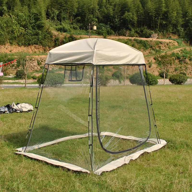 مظلة دافئة مقاومة للماء من مادة PVC تتسع لـ 3-4 أشخاص مع غطاء مطر إضافي، مأوى مقاوم للطقس على شكل شريط التماس، طويل ما يكفي #3