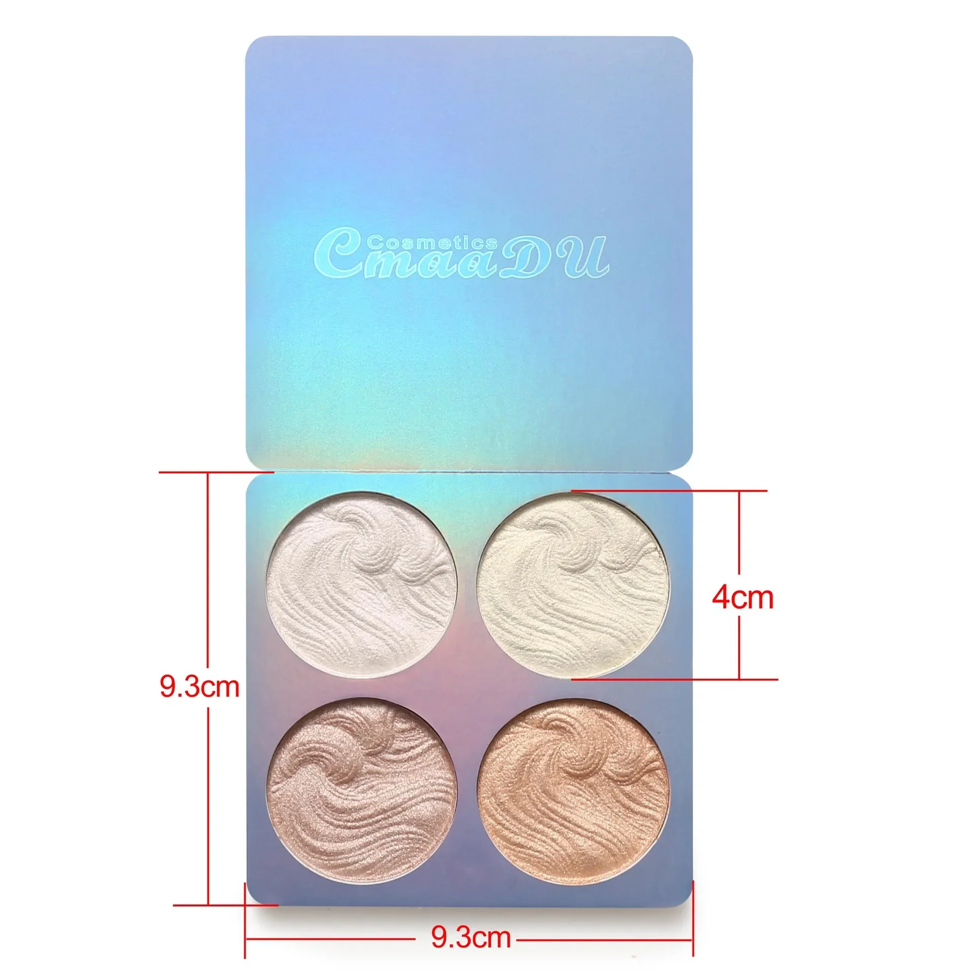 CmaaDu 4Color Luminous Makeup Shimmer Baking Powder Highlighter Palette Skin Sheer Coverage Face Contour Bronzer Cosmetic